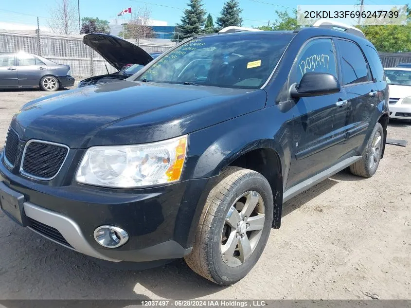 2009 Pontiac Torrent VIN: 2CKDL33F696247739 Lot: 12037497