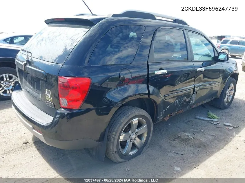 2009 Pontiac Torrent VIN: 2CKDL33F696247739 Lot: 12037497