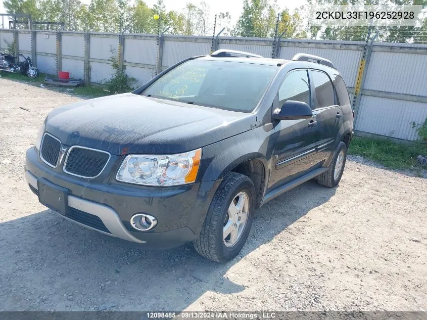 2009 Pontiac Torrent VIN: 2CKDL33F196252928 Lot: 12098485