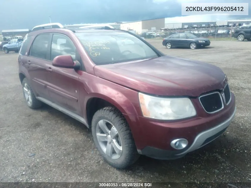 2CKDL43F996205412 2009 Pontiac Torrent