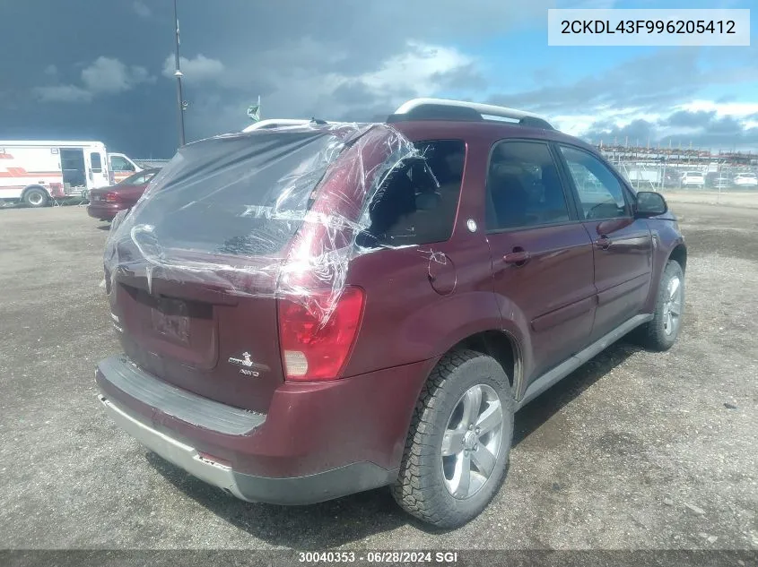 2CKDL43F996205412 2009 Pontiac Torrent