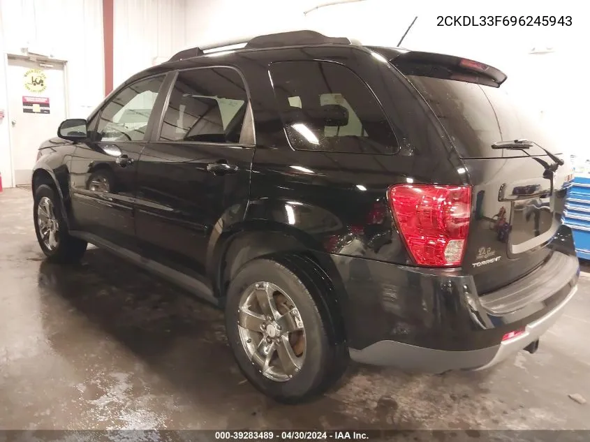 2009 Pontiac Torrent VIN: 2CKDL33F696245943 Lot: 39283489