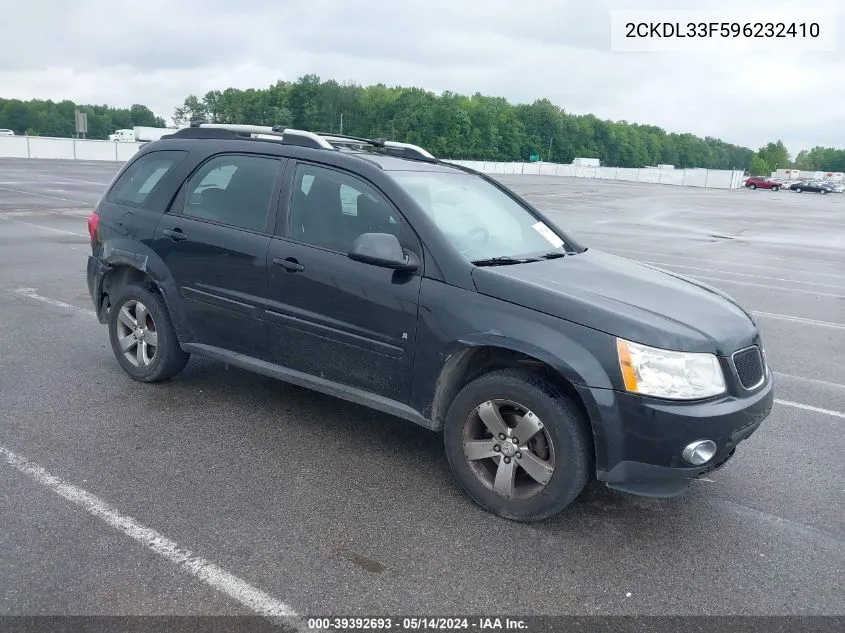 2009 Pontiac Torrent VIN: 2CKDL33F596232410 Lot: 39392693