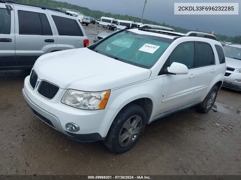 2009 Pontiac Torrent VIN: 2CKDL33F696232285 Lot: 39969201