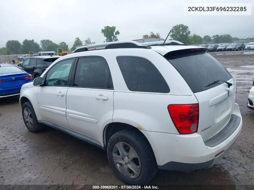 2009 Pontiac Torrent VIN: 2CKDL33F696232285 Lot: 39969201