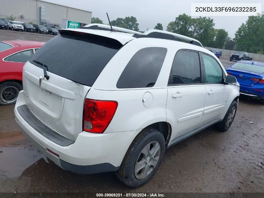 2009 Pontiac Torrent VIN: 2CKDL33F696232285 Lot: 39969201