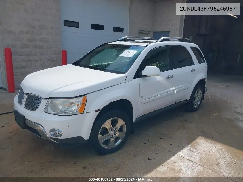 2009 Pontiac Torrent VIN: 2CKDL43F796245987 Lot: 40180732