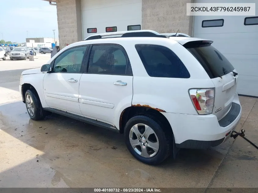 2009 Pontiac Torrent VIN: 2CKDL43F796245987 Lot: 40180732