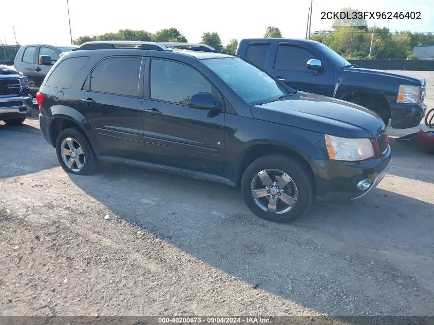 2009 Pontiac Torrent VIN: 2CKDL33FX96246402 Lot: 40200673