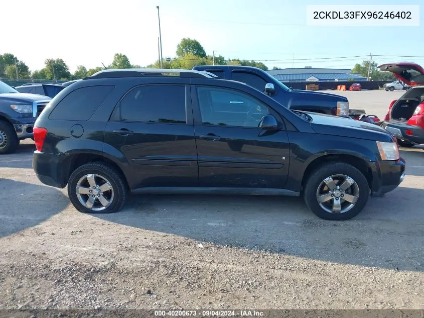 2009 Pontiac Torrent VIN: 2CKDL33FX96246402 Lot: 40200673