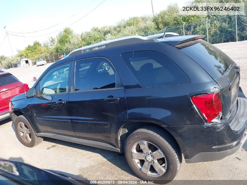 2009 Pontiac Torrent VIN: 2CKDL33FX96246402 Lot: 40200673