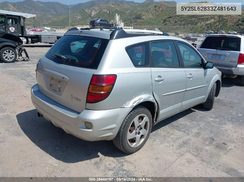 5Y2SL62833Z481643 2003 Pontiac Vibe