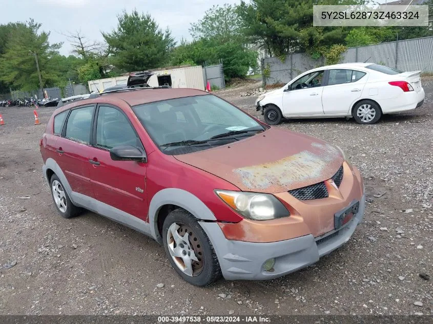 2003 Pontiac Vibe VIN: 5Y2SL62873Z463324 Lot: 39497538