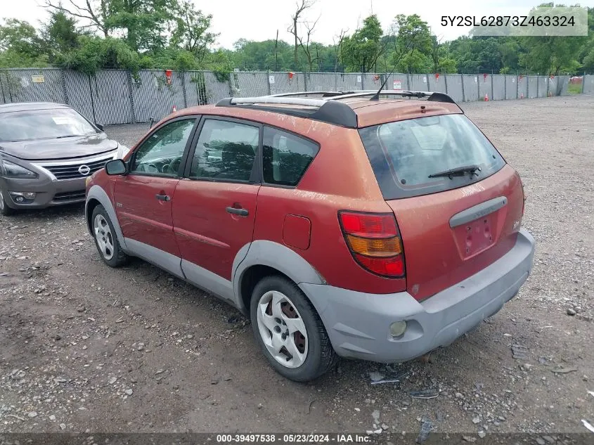 2003 Pontiac Vibe VIN: 5Y2SL62873Z463324 Lot: 39497538