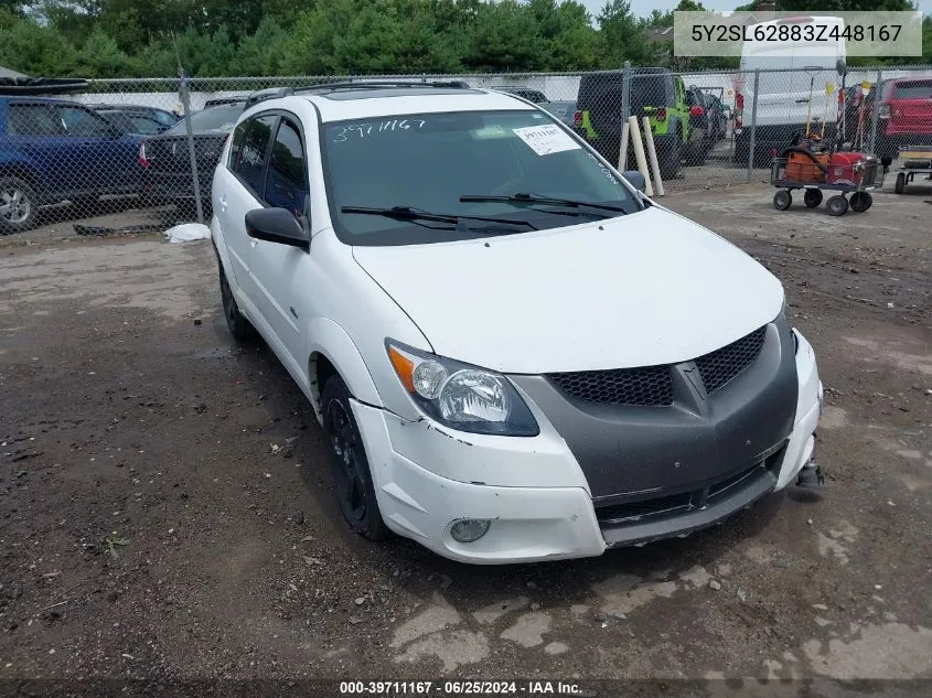 2003 Pontiac Vibe VIN: 5Y2SL62883Z448167 Lot: 39711167