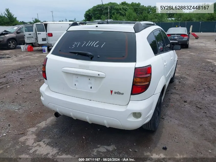 2003 Pontiac Vibe VIN: 5Y2SL62883Z448167 Lot: 39711167