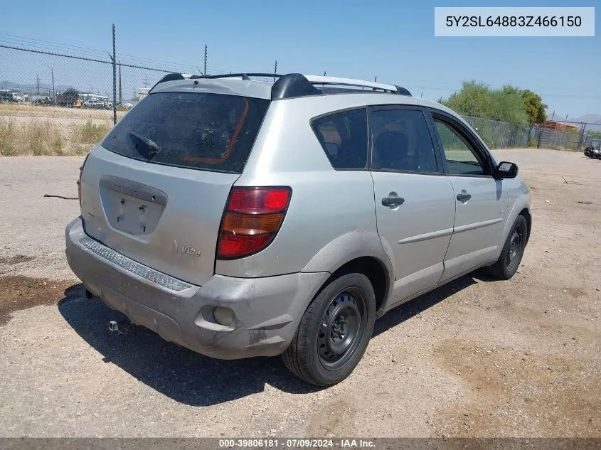 2003 Pontiac Vibe VIN: 5Y2SL64883Z466150 Lot: 39806181