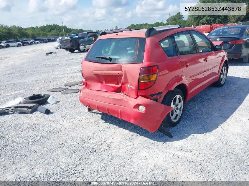 5Y2SL62853Z443878 2003 Pontiac Vibe