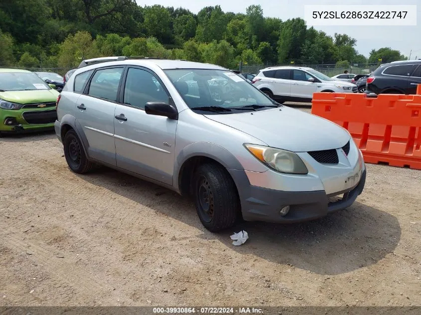 5Y2SL62863Z422747 2003 Pontiac Vibe