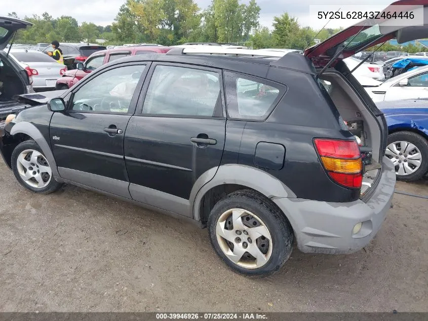 2003 Pontiac Vibe VIN: 5Y2SL62843Z464446 Lot: 39946926