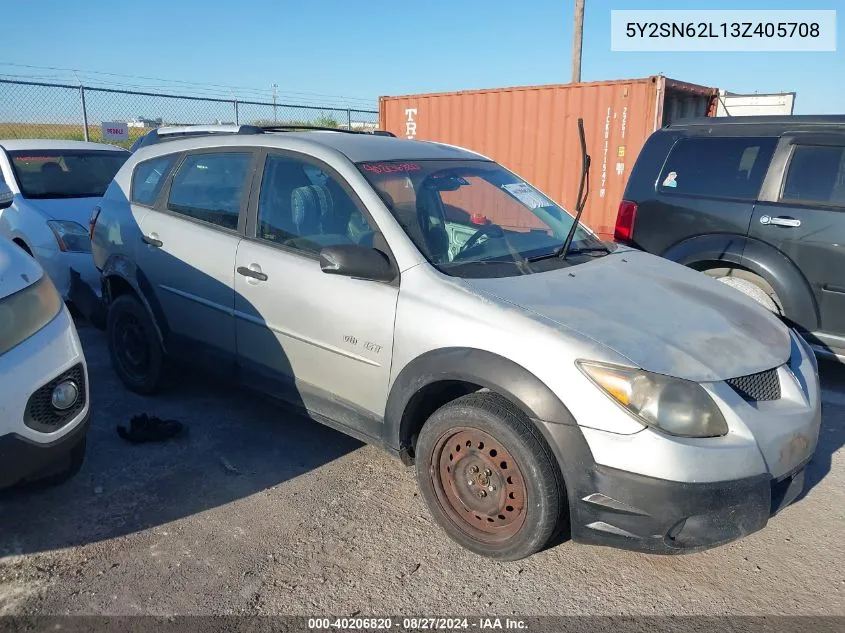 2003 Pontiac Vibe Gt VIN: 5Y2SN62L13Z405708 Lot: 40206820