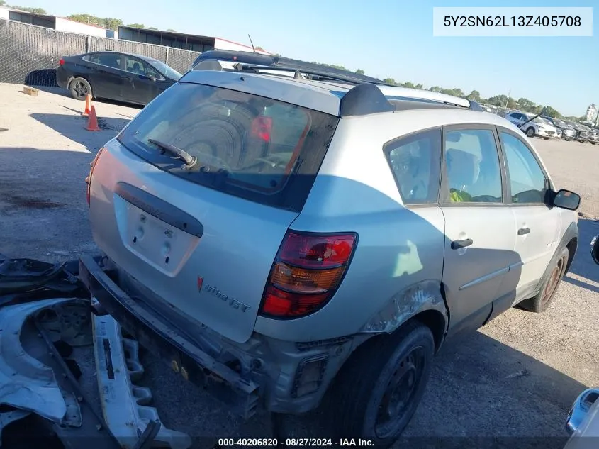 2003 Pontiac Vibe Gt VIN: 5Y2SN62L13Z405708 Lot: 40206820