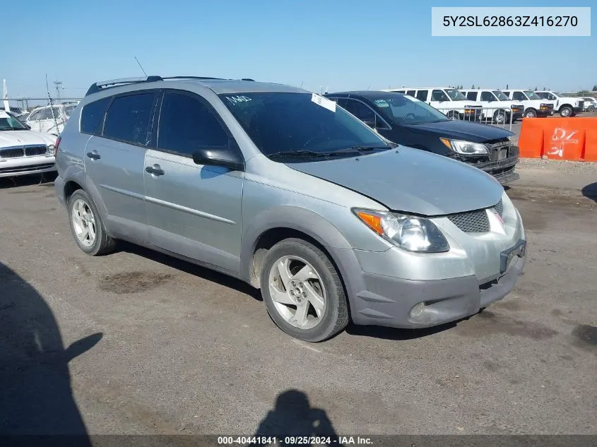 5Y2SL62863Z416270 2003 Pontiac Vibe