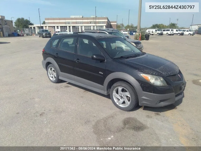 2004 Pontiac Vibe VIN: 5Y2SL62844Z430797 Lot: 20171563