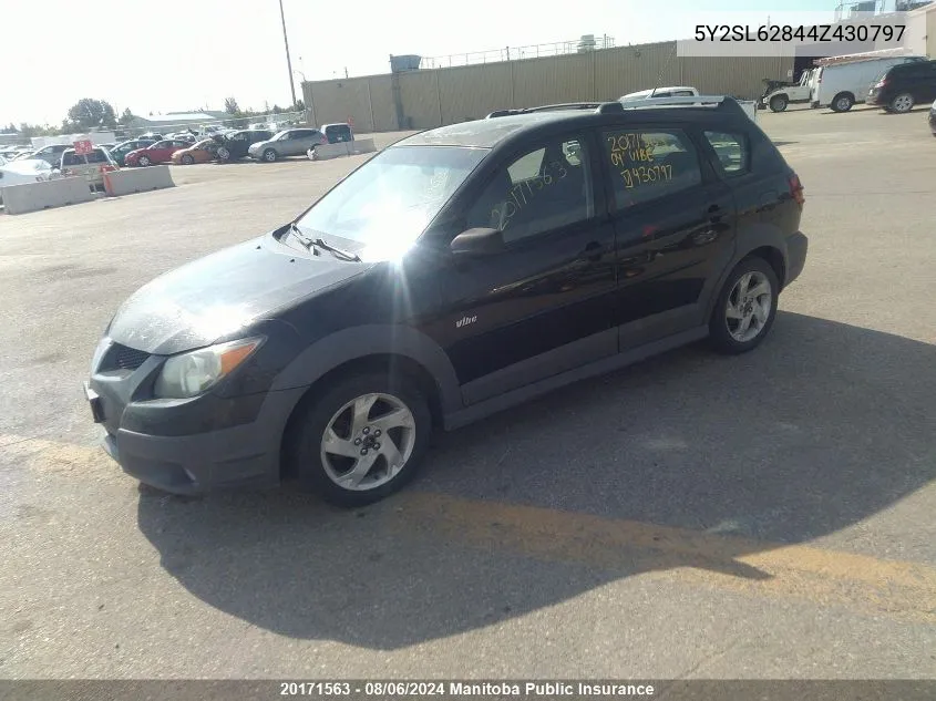 2004 Pontiac Vibe VIN: 5Y2SL62844Z430797 Lot: 20171563