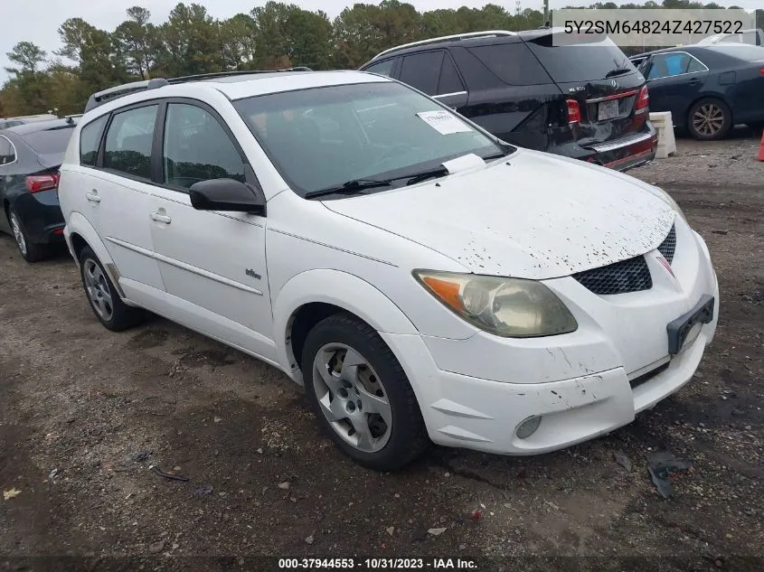 2004 Pontiac Vibe VIN: 5Y2SM64824Z427522 Lot: 37944553