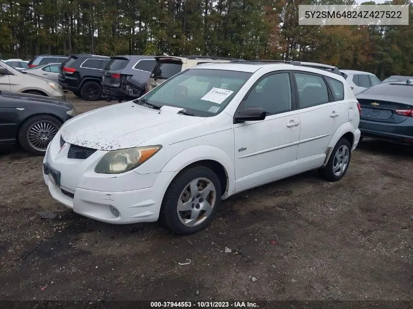 2004 Pontiac Vibe VIN: 5Y2SM64824Z427522 Lot: 37944553