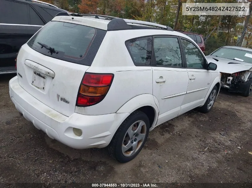 2004 Pontiac Vibe VIN: 5Y2SM64824Z427522 Lot: 37944553