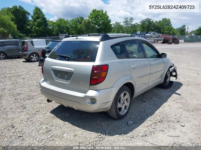 2004 Pontiac Vibe VIN: 5Y2SL62824Z409723 Lot: 39507439