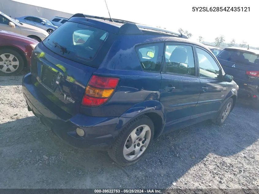 2004 Pontiac Vibe VIN: 5Y2SL62854Z435121 Lot: 39522753