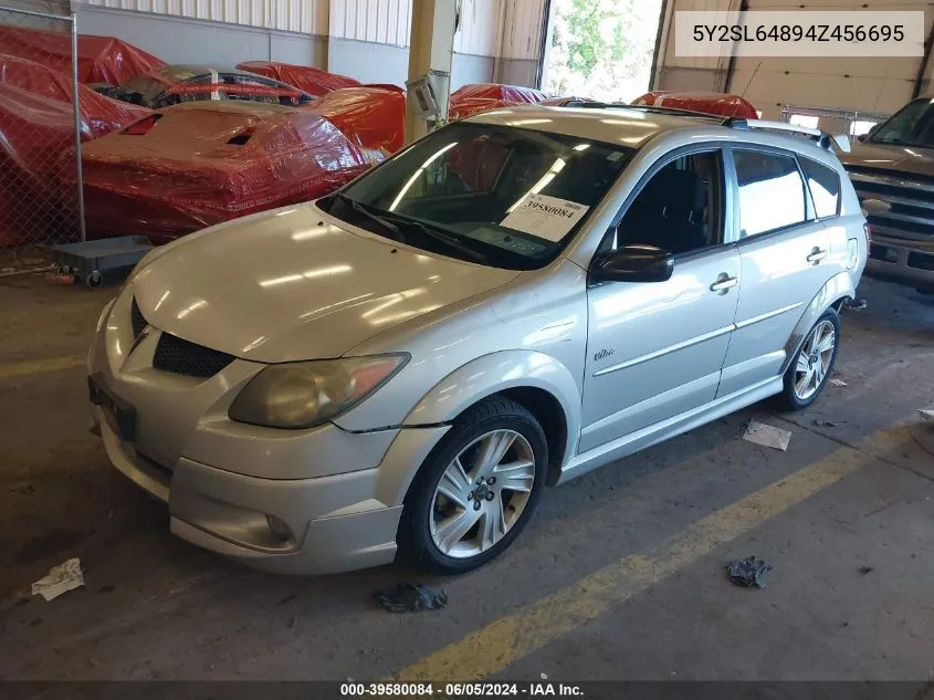 2004 Pontiac Vibe VIN: 5Y2SL64894Z456695 Lot: 39580084