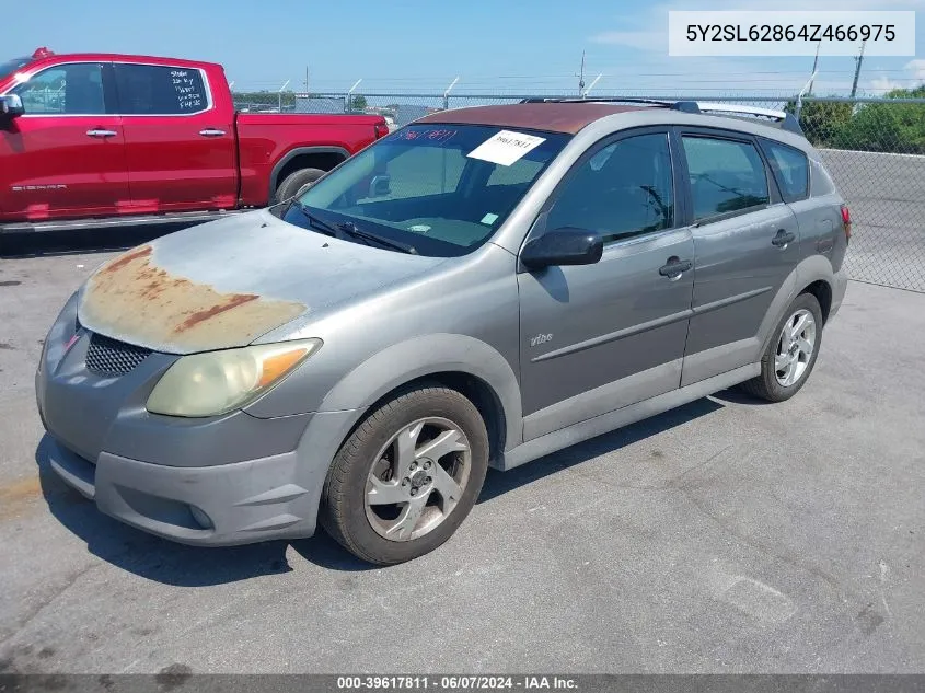 2004 Pontiac Vibe VIN: 5Y2SL62864Z466975 Lot: 39617811