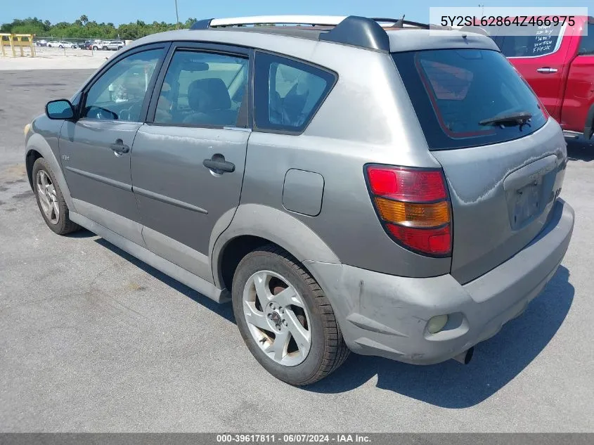 2004 Pontiac Vibe VIN: 5Y2SL62864Z466975 Lot: 39617811