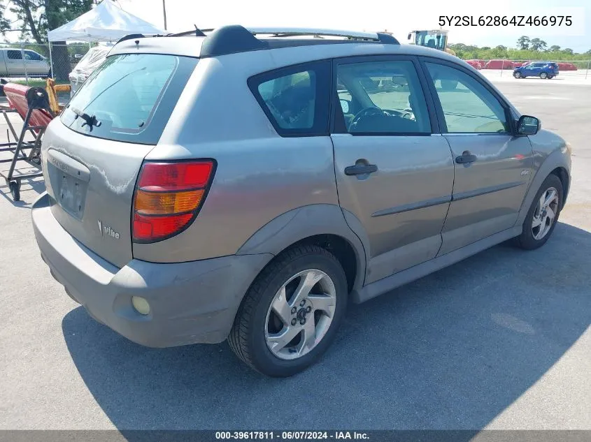 2004 Pontiac Vibe VIN: 5Y2SL62864Z466975 Lot: 39617811