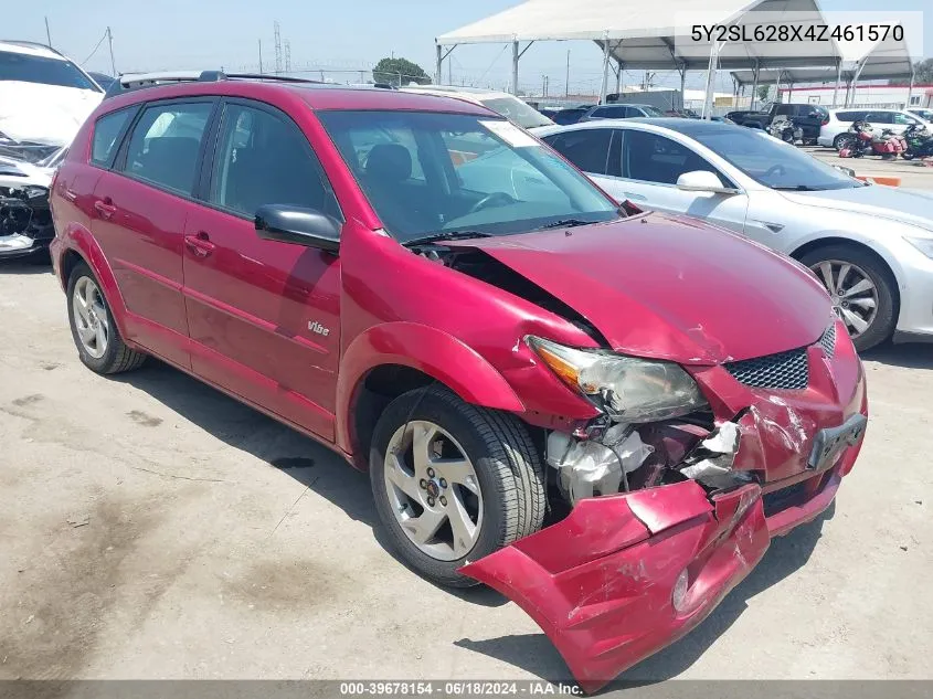 2004 Pontiac Vibe VIN: 5Y2SL628X4Z461570 Lot: 39678154