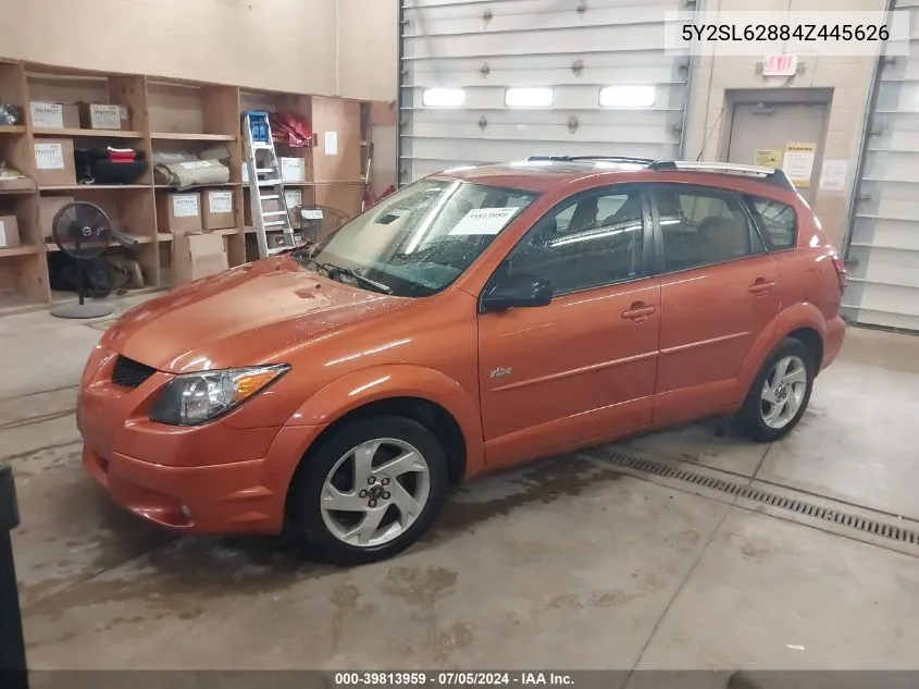 2004 Pontiac Vibe VIN: 5Y2SL62884Z445626 Lot: 39813959