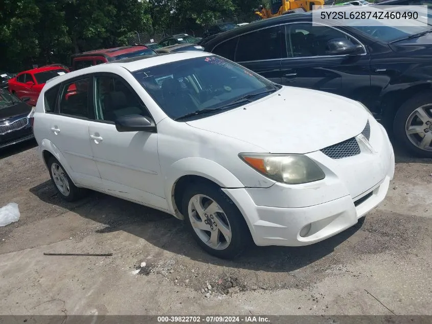 2004 Pontiac Vibe VIN: 5Y2SL62874Z460490 Lot: 39822702