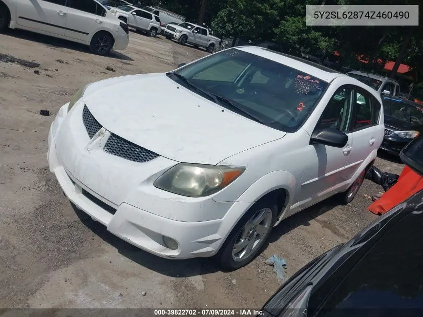 2004 Pontiac Vibe VIN: 5Y2SL62874Z460490 Lot: 39822702