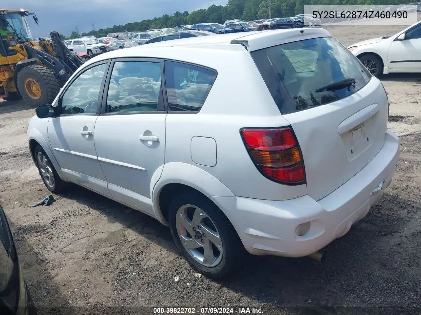 2004 Pontiac Vibe VIN: 5Y2SL62874Z460490 Lot: 39822702