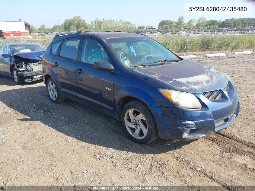 2004 Pontiac Vibe VIN: 5Y2SL62804Z435480 Lot: 40379077