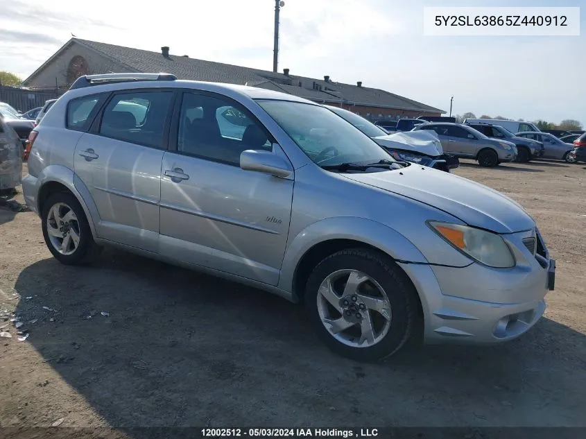 5Y2SL63865Z440912 2005 Pontiac Vibe