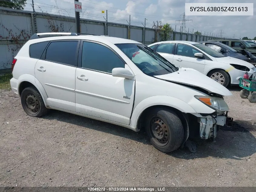 2005 Pontiac Vibe VIN: 5Y2SL63805Z421613 Lot: 12049272