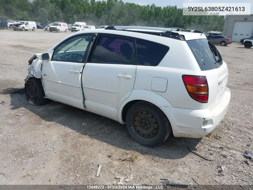 2005 Pontiac Vibe VIN: 5Y2SL63805Z421613 Lot: 12049272