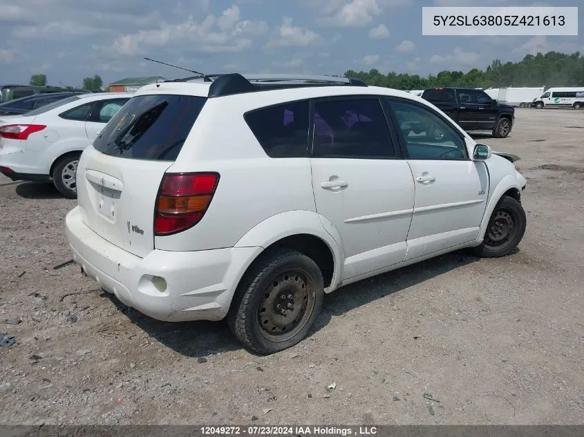 2005 Pontiac Vibe VIN: 5Y2SL63805Z421613 Lot: 12049272