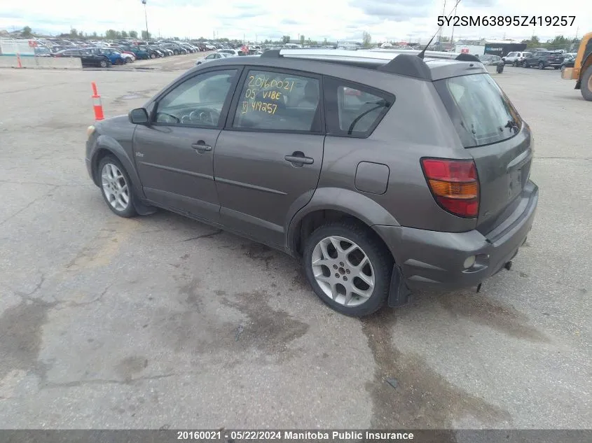 5Y2SM63895Z419257 2005 Pontiac Vibe