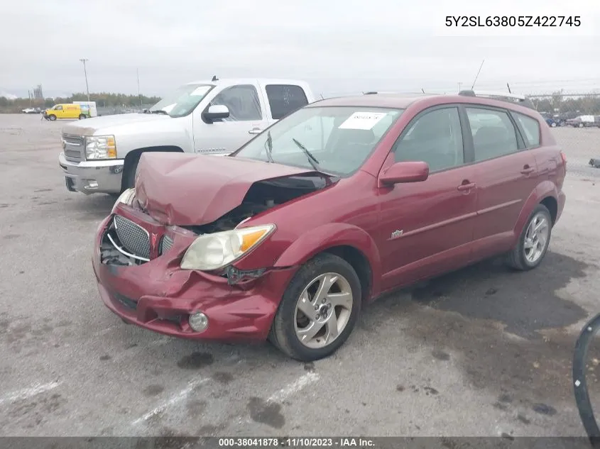 5Y2SL63805Z422745 2005 Pontiac Vibe